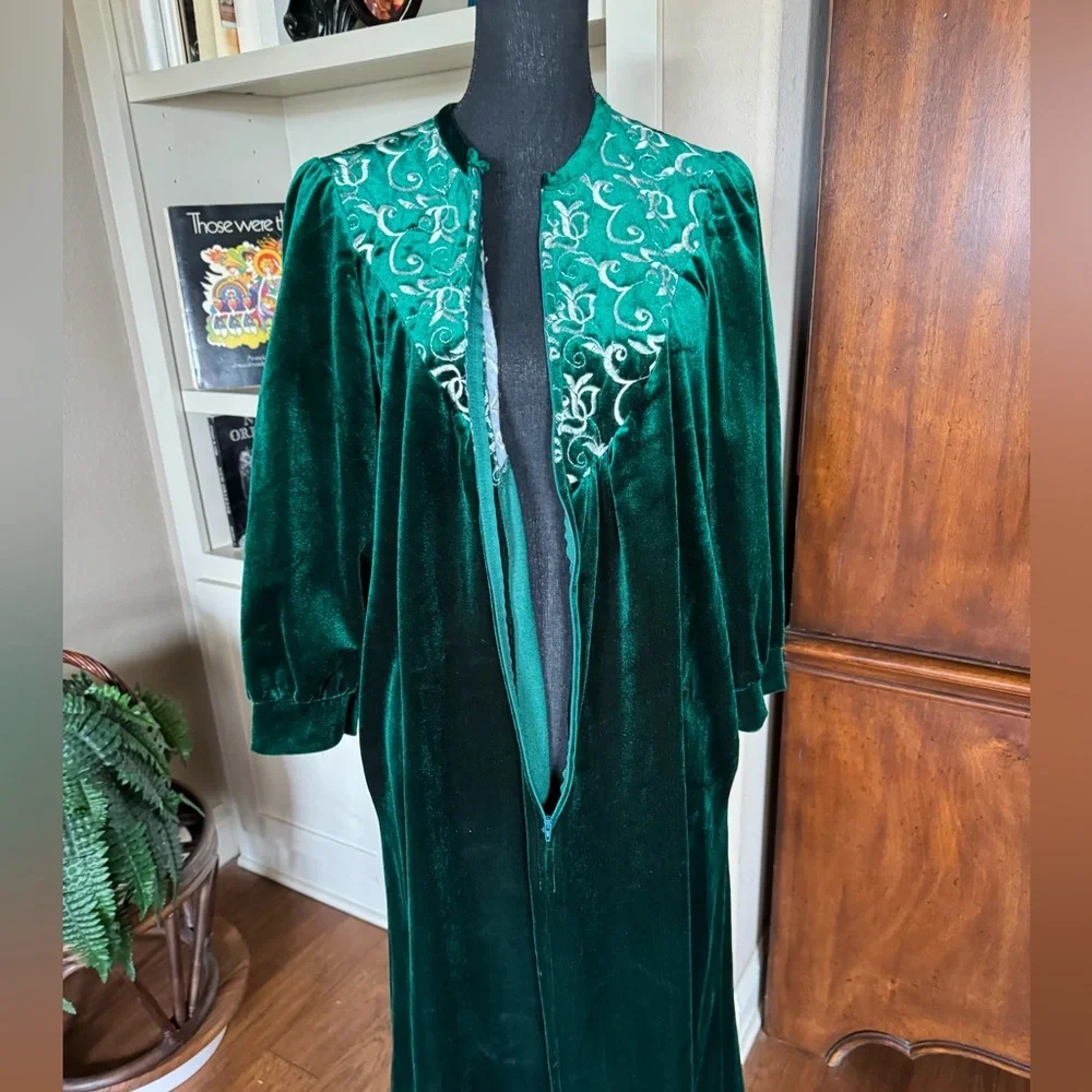 Vintage Cachet Green Housecoat by‎ Sears - Picture 5 of 10